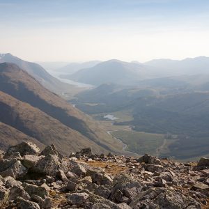 Buachaille Etive Mor ridge to Loch Etive