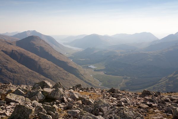 Buachaille Etive Mor ridge to Loch Etive