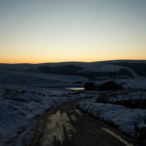 Icy Peak District Road