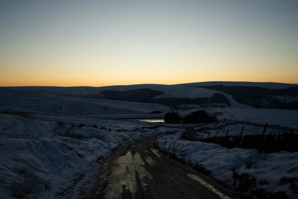 Icy Peak District Road